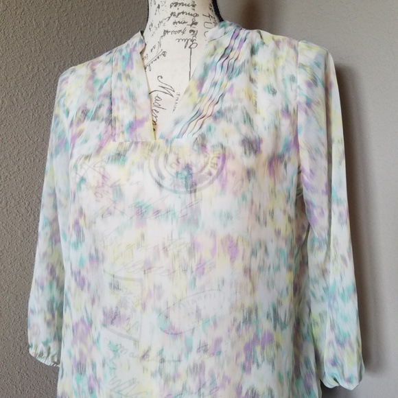 a.n.a. Pastel Peasant Blouse - Picture 2 of 3